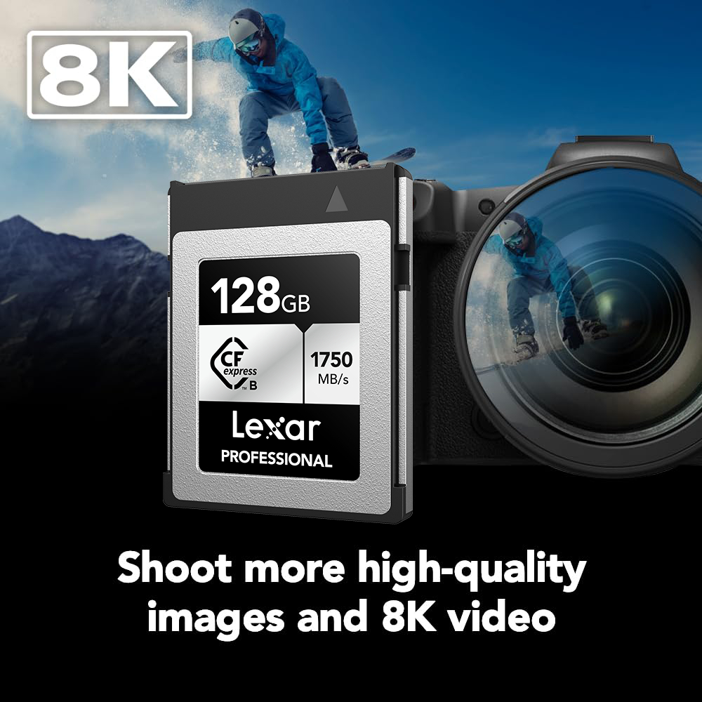 Lexar Cfexpress Tipo B Silver 128gb 8k Lectura 1750mb/s_3