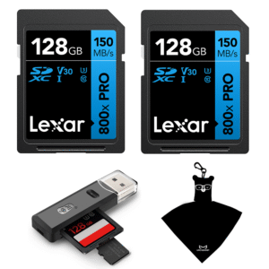 Lexar Tarjeta De Memoria 800x Pro Uhs-i, U3 V30, 150/45 Mb/s, 128gb, 2 piezas!