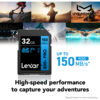 Tarjeta De Memoria Sd Lexar 800x 120mb/s V10 Sdhc 32gb 2pzas_1