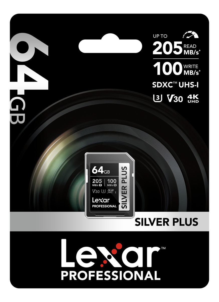 2piezas! Lexar Tarjeta De Memoria Silver Plus 64gb Class10_8
