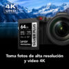 2piezas! Lexar Tarjeta De Memoria Silver Plus 64gb Class10_2
