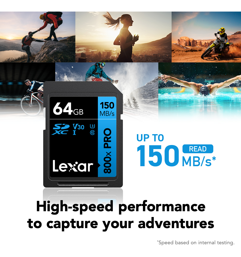 Tarjeta De Memoria Sd Lexar 800x 64gb Sdxc Uhs-i Class 10 U3_2 30351192