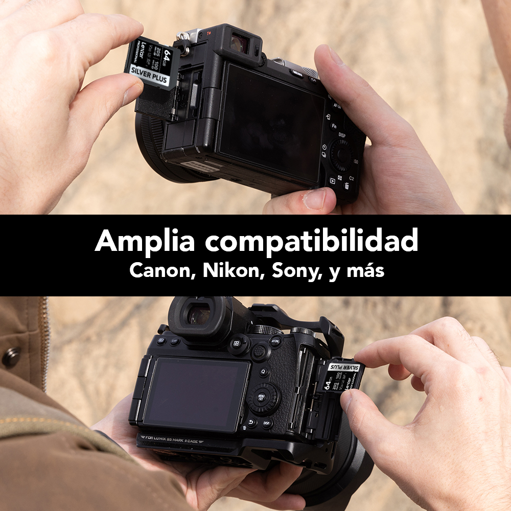2piezas! Lexar Tarjeta De Memoria Silver Plus 64gb Class10_4