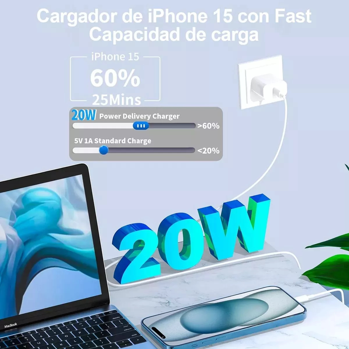 20w Usb C A Light, Cargador Para iPhone._1