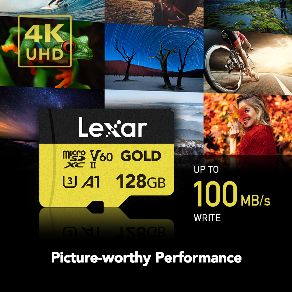 Lexar Tarjeta Micro Sd Gold De 128gb, Uhs-ii, C10, V60 _3 Lexar Tarjeta Micro Sd Gold De 128gb, Uhs-ii, C10, V60 _3