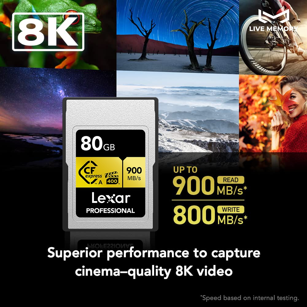 Tarjeta De Memoria Lexar Cfexpress Type A Gold Vpg 400 80gb _1