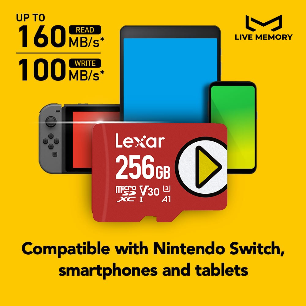 Lexar Microsd 256gb 160mb/s V30 Nitendo Switch Steam Deck_2