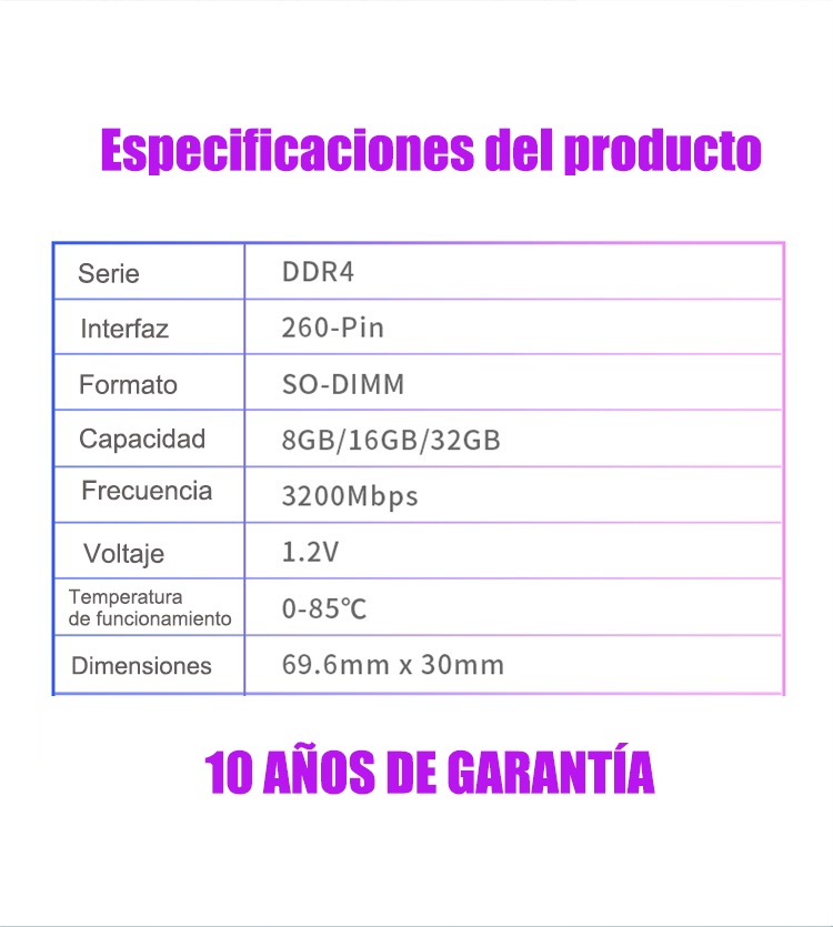Lexar 8gb Ddr4 Sodimm Dram 3200mt/s Cl22 260 Pines Portatil_3 Lexar 8gb Ddr4 Sodimm Dram 3200mt/s Cl22 260 Pines Portatil_3