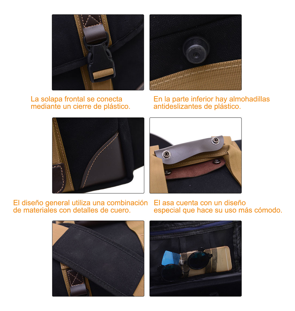 Bolso De Hombro De Viaje Para Cámara De Lona Impermeable_8