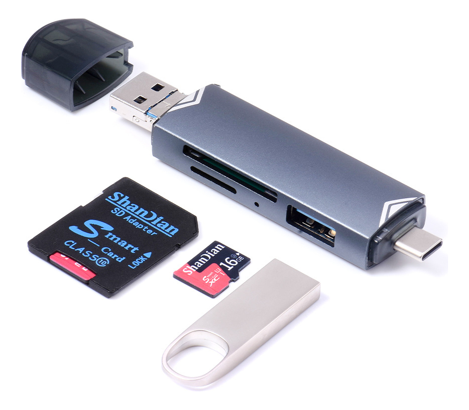 Adaptador Muitlfuncional 6 En 1, Usb 3.0, Lector Sd, Microsd_6