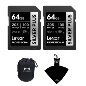 2piezas! Lexar Tarjeta De Memoria SD Silver Plus 64gb Class10